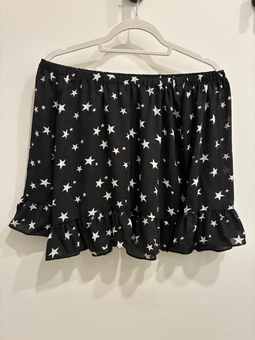 Brave Soul Black Star-Print Top